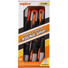 Набор отверток стержневых ROUND GRIP, 6 предметов OM975006